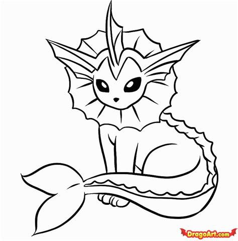 vaporeon pokemon coloring pages - Clip Art Library