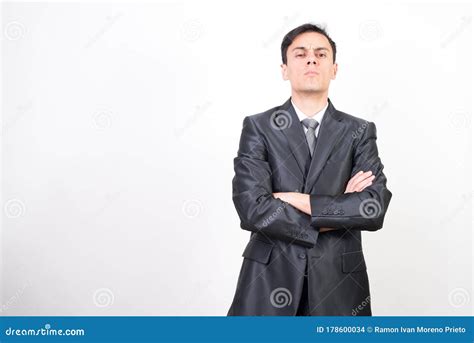 Serious man in suit stock photo. Image of severe, isolated - 178600034