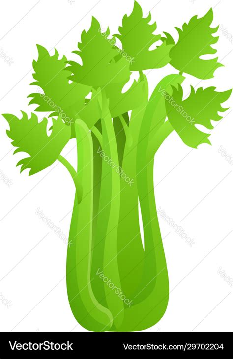 Fresh celery icon cartoon style Royalty Free Vector Image