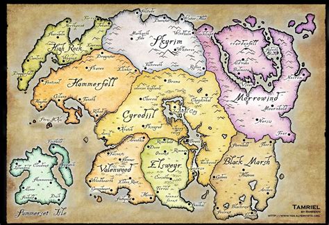 Map of Tamriel... :) | The Geek Life | Pinterest | Skyrim, Elder ...