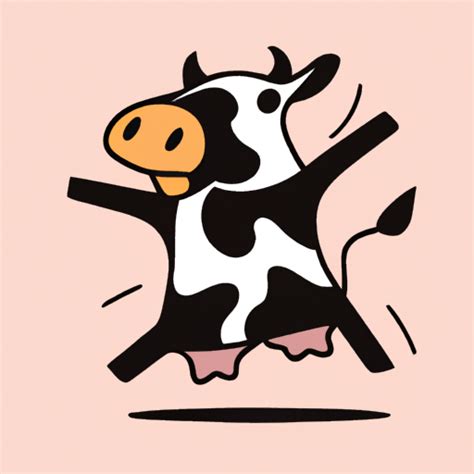 brief-stork225: A happy jumping Cow