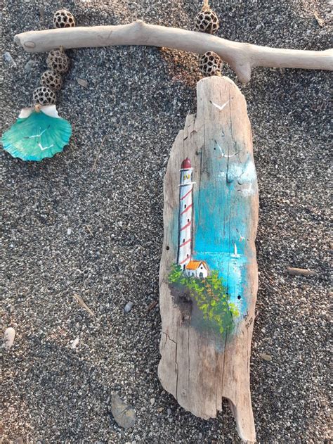 Driftwood, Driftwood Art, Painted Driftwood, Beach Decor, Beach Art ...