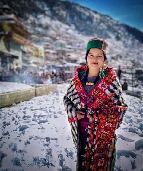 A Kinnauri woman in her traditional attire | Traditional attire, Indian ...