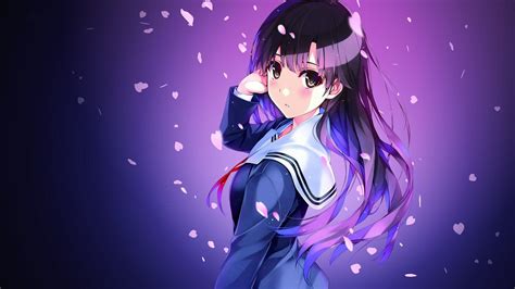 Anime Girl Purple Aesthetic Wallpapers - Wallpaper Cave