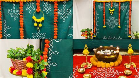 House Warming decor | Pooja decoration | DIY Traditional Backdrop ...