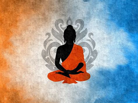 HD wallpaper: Buddha, Digital Art, Buddhism, Silhouette, Lotus ...