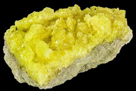 3.8" Bright Yellow Sulfur Crystals on Matrix - Bolivia (#104775) For ...