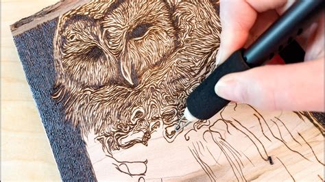 Art Time Lapse Wood Burning Time Lapse Pyrography Artwork - YouTube