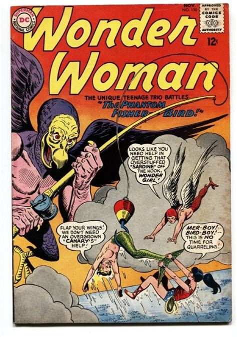 Wonder Woman #150 Comic Book -1964-Dc-Wonder Girl-Mer-Boy-Bird-Boy ...