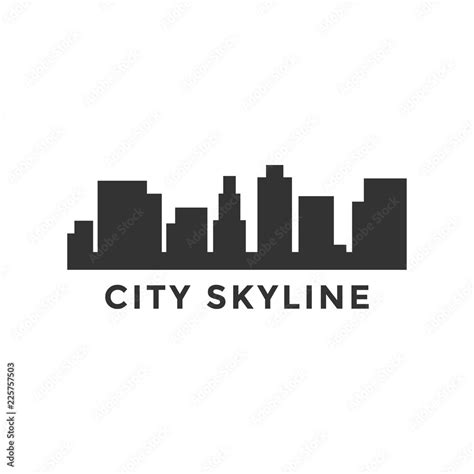 City skyline silhouette vector design template illustration Stock ...