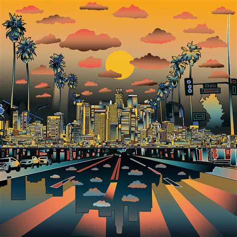 Los Angeles Skyline Drawing