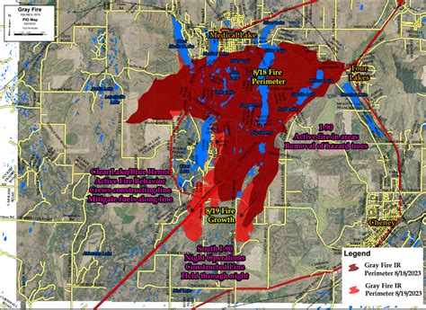 Perimeter map for Gray Fire burning in Medial Lake | | khq.com