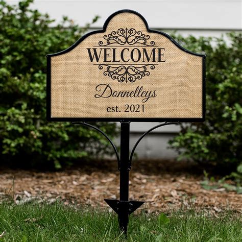 Personalized Welcome Magnetic Yard Sign Set | GiftsForYouNow