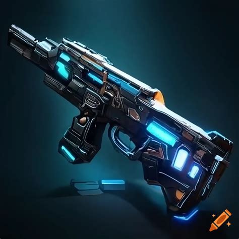 Powerful sci-fi gun futuristic design on Craiyon