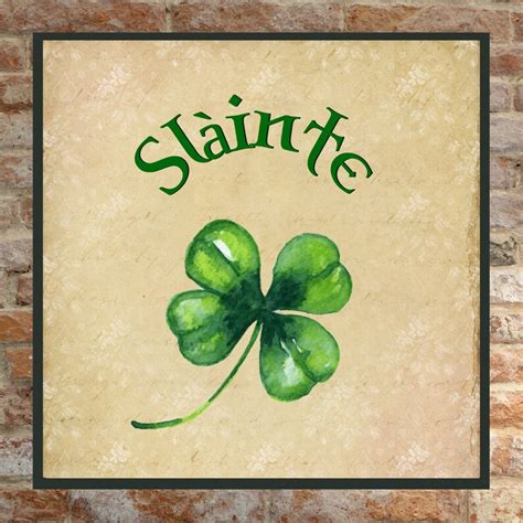 Irish & Scottish Toast Sláinte Art Print | Etsy