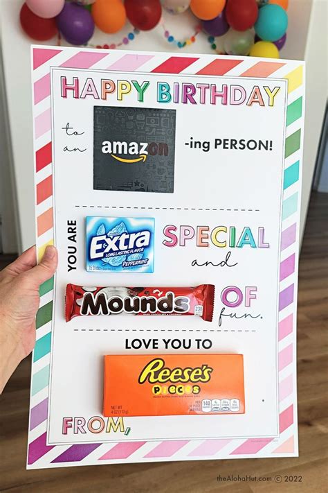 Free Printable Birthday Candy Gram Poster & Giant Card | Teacher ...