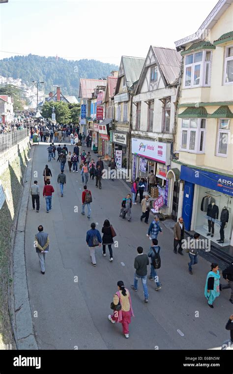 Mall Road in Shimla is a popular tourist attraction in Himachal Pradesh ...