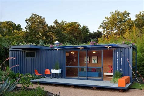 Sustainable Shipping Container House with a Rooftop Garden