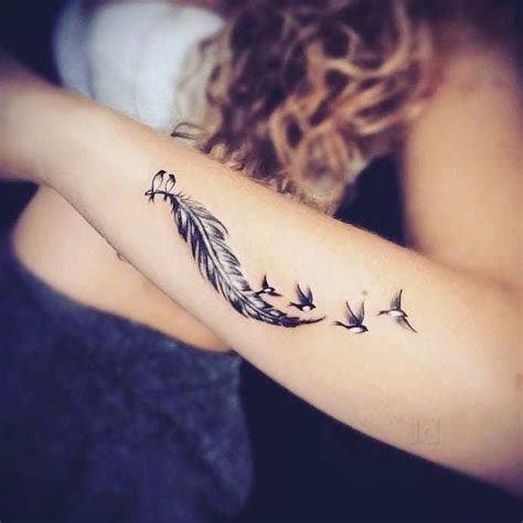 Pin by Juh Earper on Tattoos | Tattoo fonts, Girl arm tattoos, Feather ...