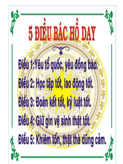 5 Dieu Bac Ho Day | PDF