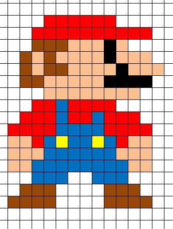 Mario Minecraft Pixel Art Template | Minecraft Pixel Art