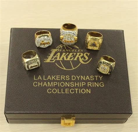 Super star Kobe Bryant's a complete set of Championship Five Rings+Nice ...