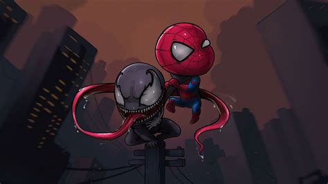 Spider-Man Chibi wallpaper, Marvel Comics, Venom | Chibi wallpaper ...