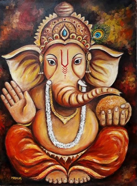 Ganesha Painting | Ganesh art paintings, Ganesha painting, Lord ganesha ...