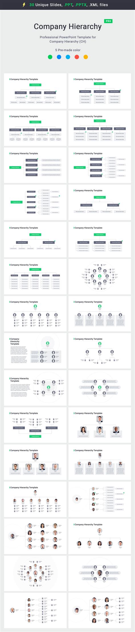 30 Professional Organizational charts template for PowerPoint - PPT ...