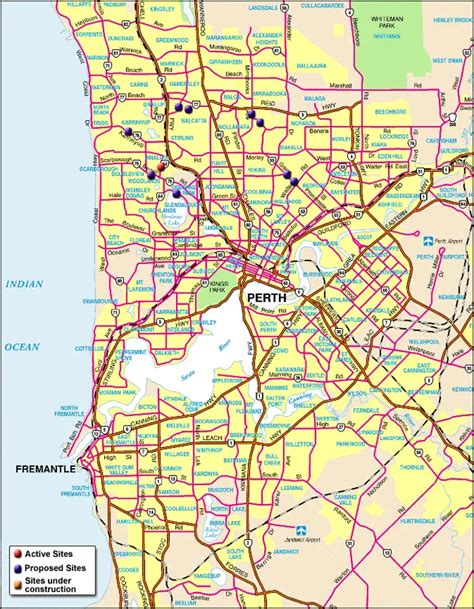 City Map of Perth - MapSof.net