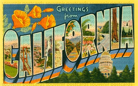 California Postcard Souvenir Postcard Folder Vintage - Etsy