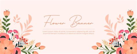 Premium Vector | Flower banner background design vector floral template ...