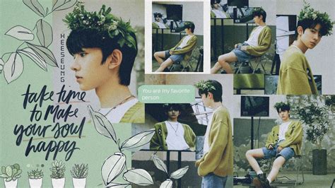 Enhypen: Heeseung Green Laptop Wallpaper | Laptop wallpaper, Bts ...