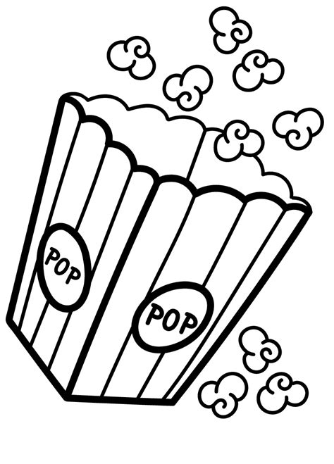 Popcorn Coloring Pages Printable for Free Download