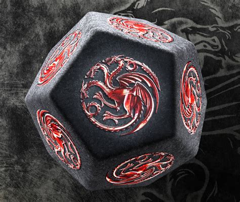 Dodecahedron targaryen dice by n0ave on DeviantArt