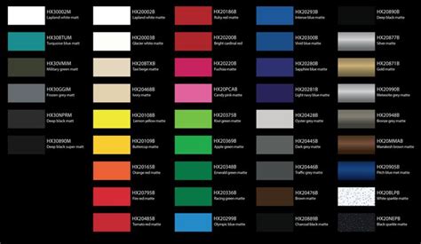 list of different matte colors for a new car to choose from | New cars ...