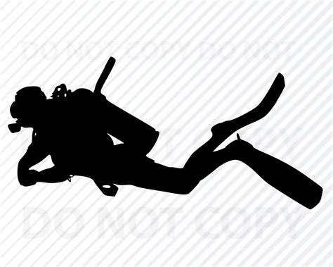 Scuba Diver Svg File for Cricut Vector Diver Silhouette | Etsy Ireland