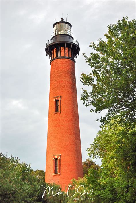 Currituck Lighthouse in Corolla on The Outer Banks of North Carolina # ...