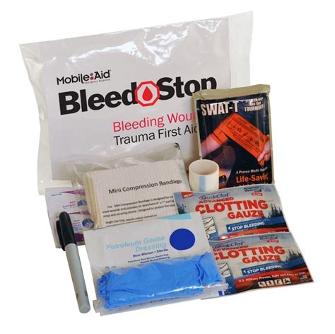 Bleed-STOP COMPACT 100 Bleeding Control & Gunshot Wound Trauma First ...