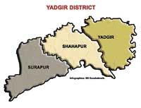 Yadgir: Yadgir district map