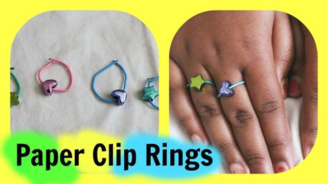 How to make VERY easy paper clip rings - YouTube