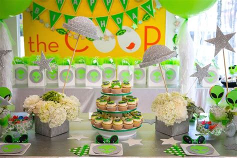 Alien Invasion themed birthday party via Kara's Party Ideas ...