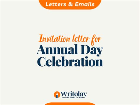 Annual Day Invitation Letter: 4 Free Templates - Writolay