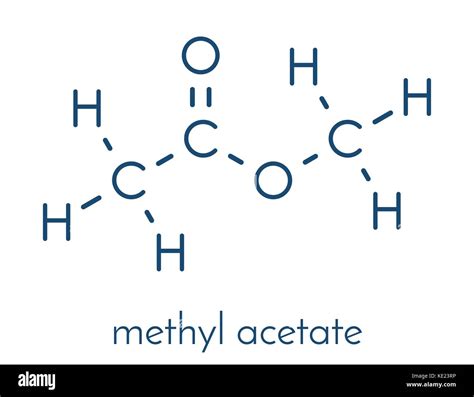 Methyl acetate solvent molecule. Skeletal formula Stock Vector Image ...