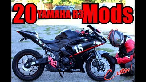 20 YAMAHA R3 MODS - YouTube