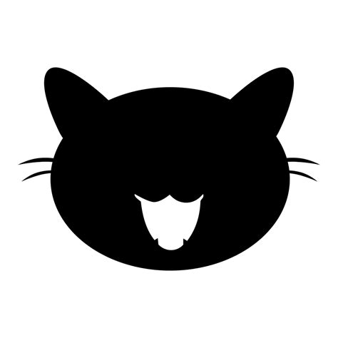 Face Cat Vector, Animal Icon, Pet Vector, Whimsical Feline, Feline Art PNG