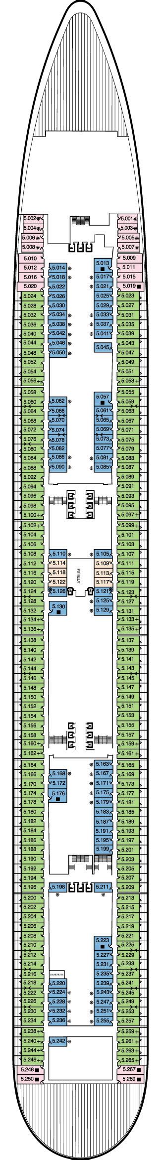 Cunard Queen Mary 2 (844-442-7847): Queen Mary 2 Deck Plan Deck 5 balconies