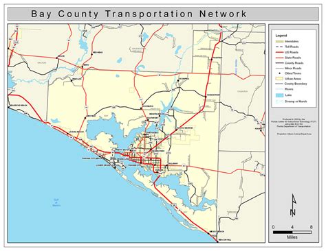 Bay County Road Network- Color, 2009