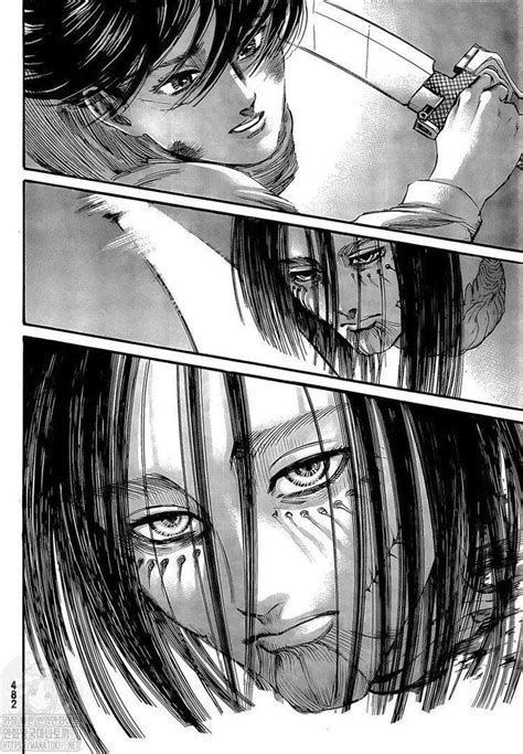 Mikasa kills Eren, chapter 138 manga panel AOT | Пейзажи, Атака титанов ...