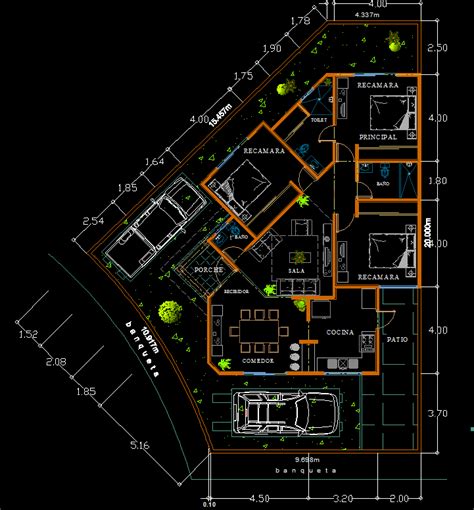 Autocad 2d House Plan 21 Lovely Complete House Plan In Autocad 2d ...